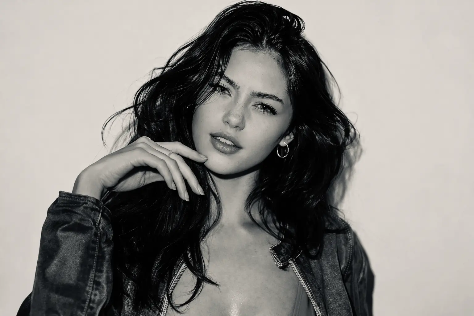 Romantic Black and White photo strip template - sample photo 1